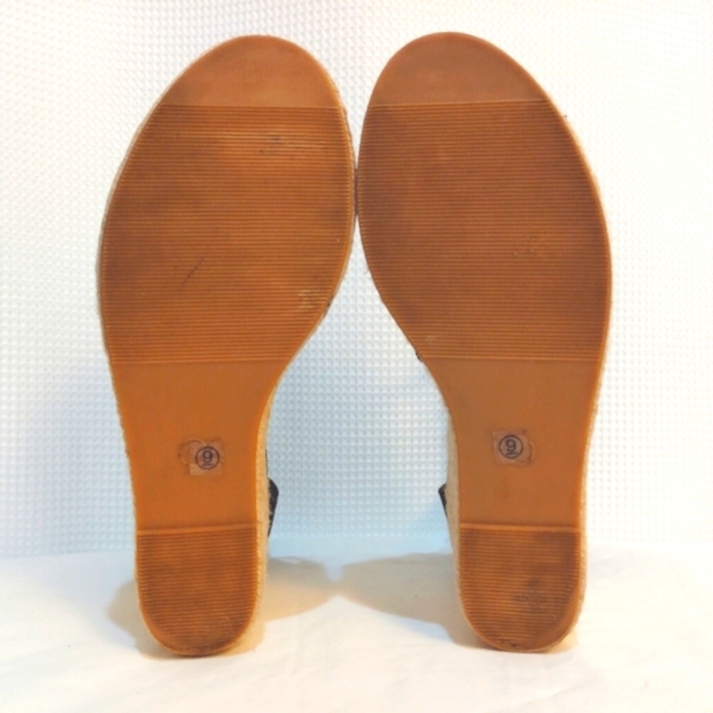 CCOCCI Jessie Espadrilles Wedge Sandal Black Suede w/ Ankle Buckle Strap - Picture 10 of 14